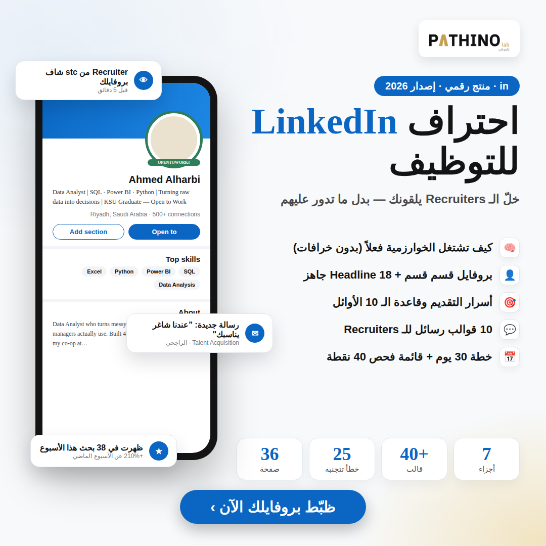 احتراف LinkedIn للتوظيف في السعودية